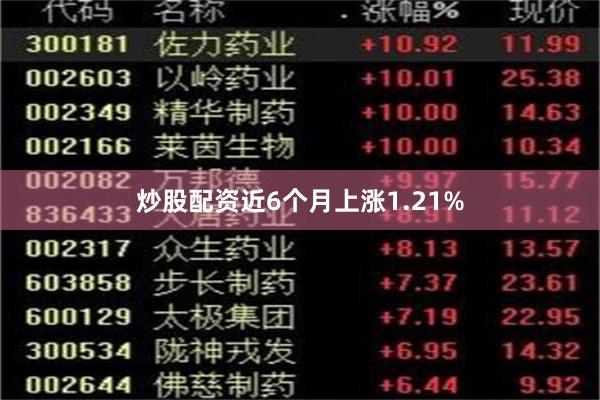 炒股配资近6个月上涨1.21%