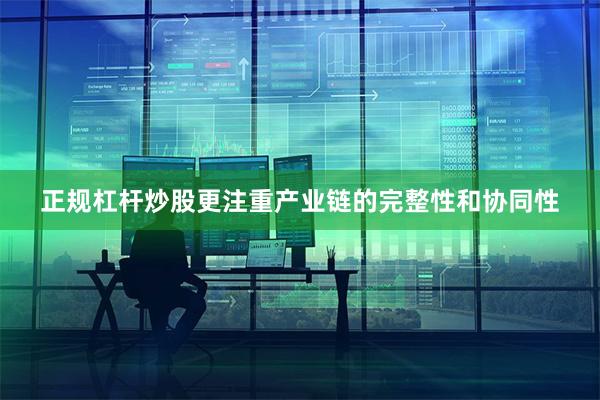 正规杠杆炒股更注重产业链的完整性和协同性